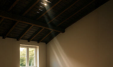 Daylight Through Roof Boards-image